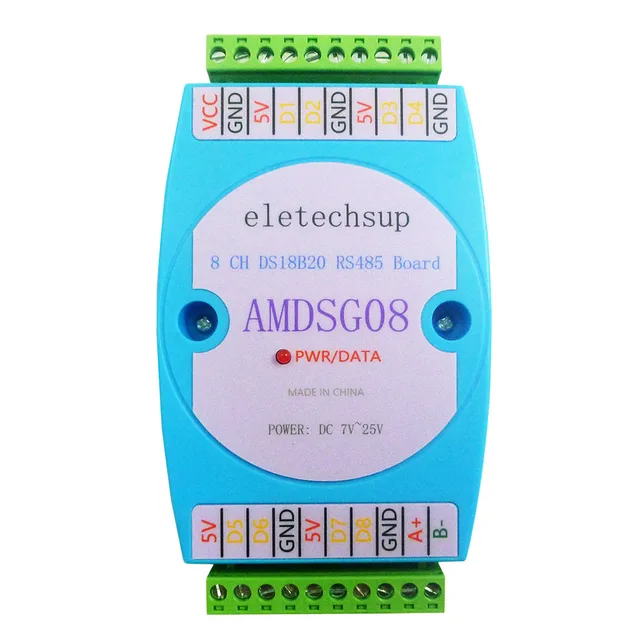 Модуль термометров AMDSG08, 8 каналов DS18B20